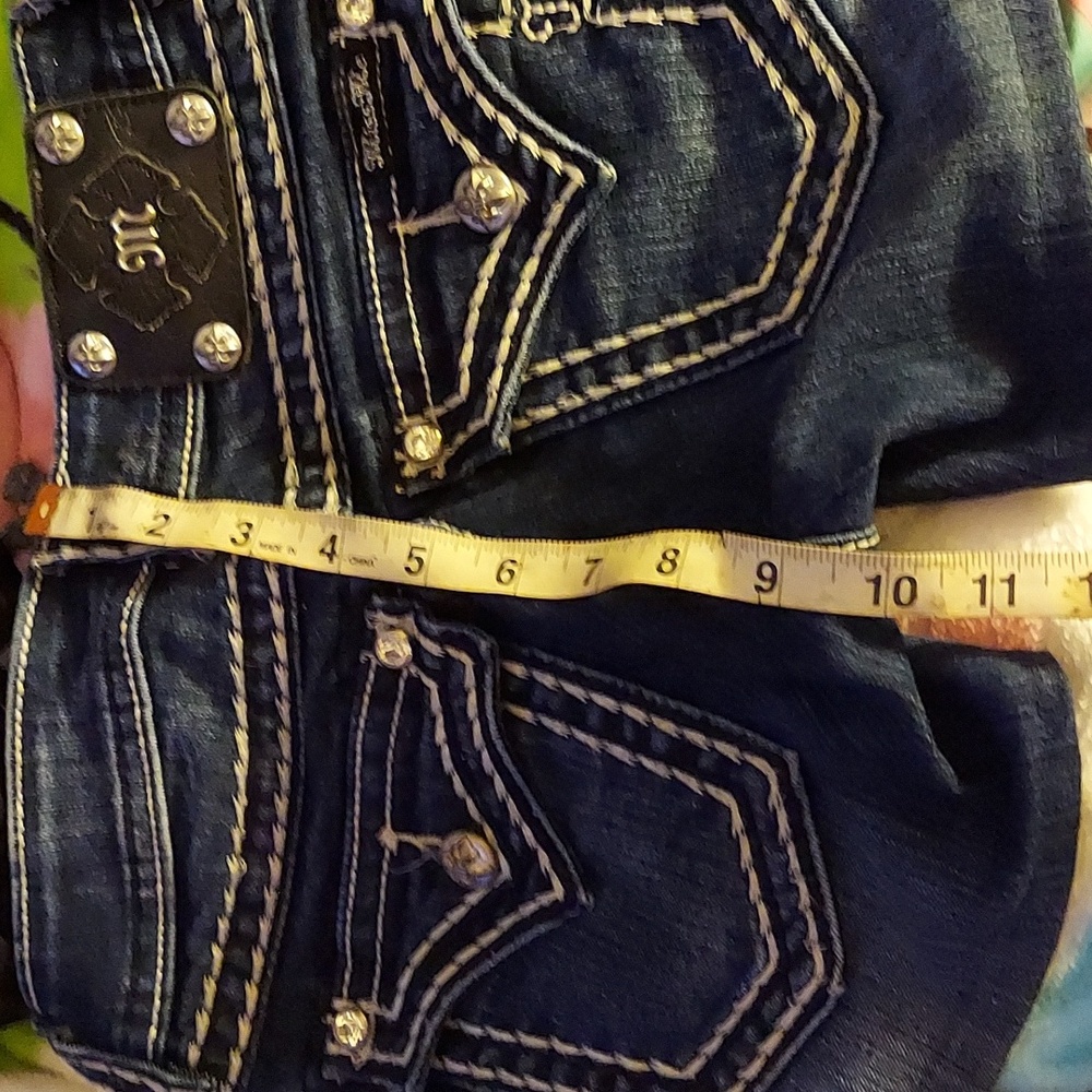 Miss me,womans Jean shorts ,size 26 dark blue jean